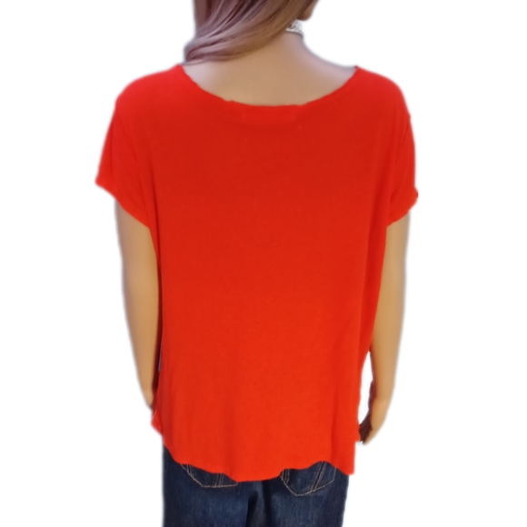 Free People L cut-out linen t-shirt - Picture 6 of 8